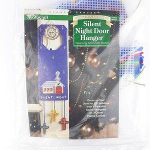 Needlecraft Shop Christmas Trimmings Silent Night Door Hanger Plastic Canvas